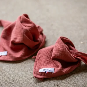 Foulard enfant en double gaze de coton bio ROSEAU