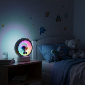 Veilleuse bébé astronaute rechargeable avec lumière RGB