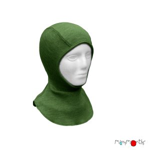 Cagoule originale 100% laine mérinos de Manymonths Forest Green