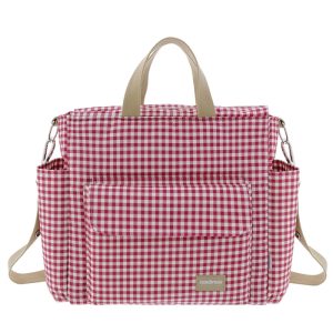Ensemble Sac + Trousse+ Couverture a Langer VICHY ROUGE